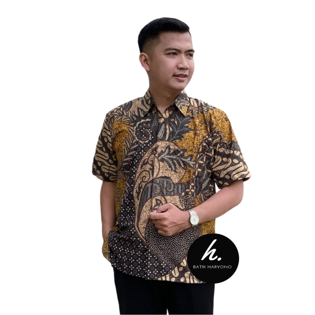 BATIK HARYONO Baju Pria Dewasa Kemeja Lengan Pendek Remaja