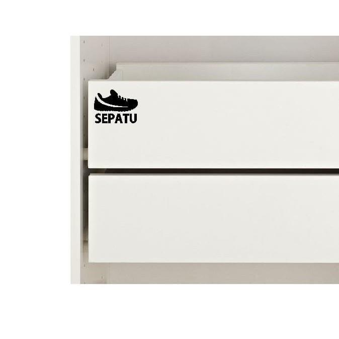 

Stiker Nama Sepatu Lemari Pakaian Laci Cabinet Rak Kaizen Sticker Tag Penyimpanan