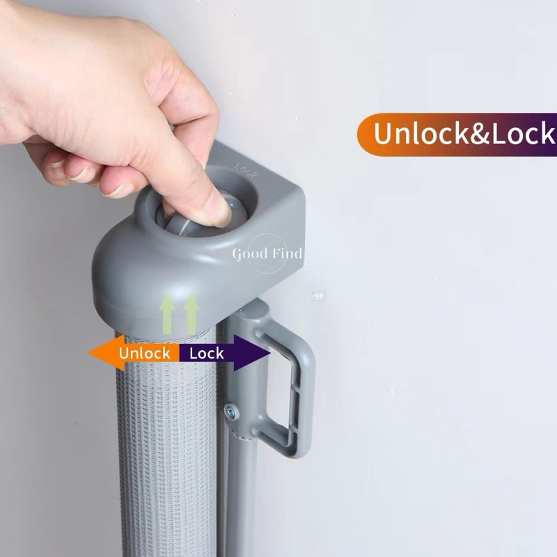 RB7 Safety Gate Baby Childlock Lipat Otomatis Pagar Tangga Pengaman Anak Pagar Pengaman Bayi Hitam