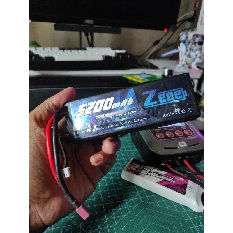 BATERAI LIPO ZEEE 5200MAH 2S 50C BEKAS