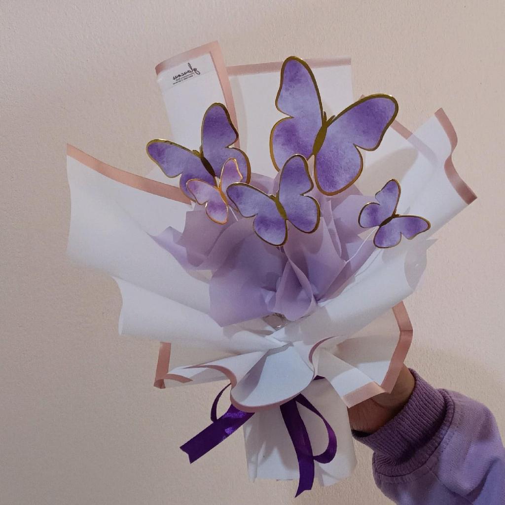 glaucous.craft Buket Mini Kupu-kupu LED Small - Wisuda, Ulang tahun