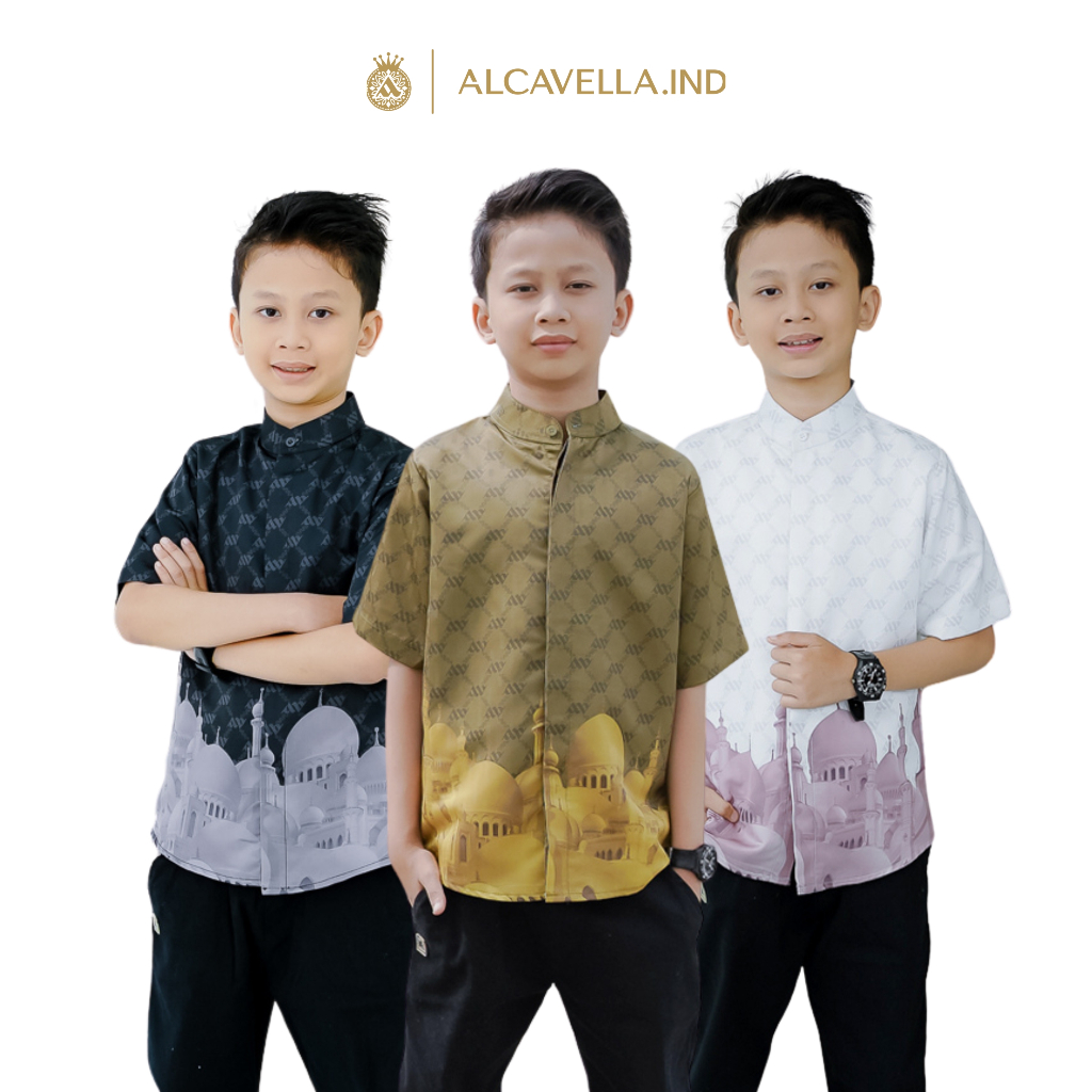 Mahira Kids Koko Series - Alcavella | Baju Anak Laki-laki Muslim Premium Lengan Pendek