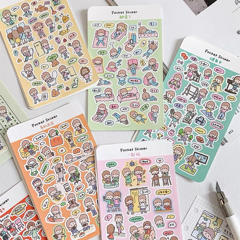 

sticker pocket mlnta dekorasi journal stiker readystock