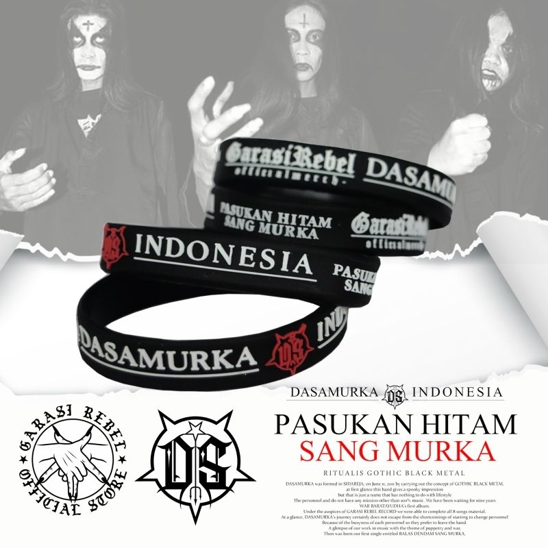 ORIGINAL GELANG KARET DASAMURKA bracelet 1.3cm garasi rebel distro gelang karet ruberband