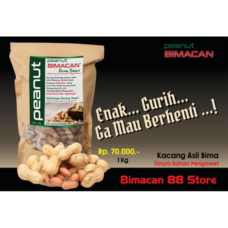 

Kacang Sangrai 1000g | Peanut Bimacan 88