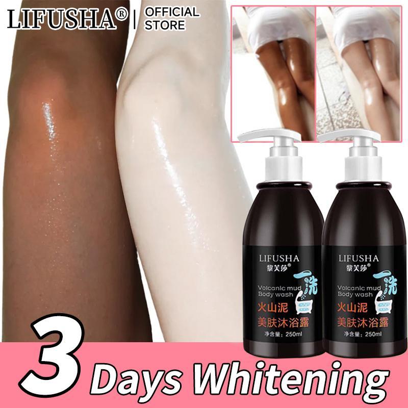 100% Effective LIFUSHA 250ML Volcanic Lumpur Body Wash Whitening Shower Gel Exfoliate Whitening Arte
