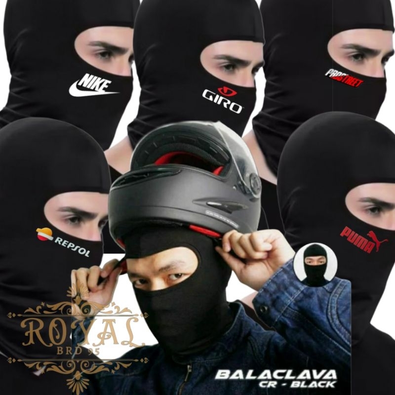 Masker ninja Balaclava logo | Masker ninja Balaclava hitam