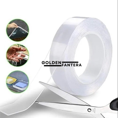 

Double Tape Nano Gel Jelly Plester Transaparan Perekat Penempel Reparasi Mainan Furniture Super Lengket Anti Air