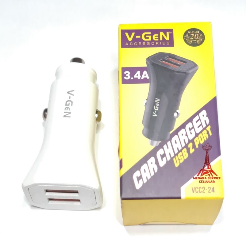 V-gen Car Charger USB 2 Port 3.4A VCC2-24