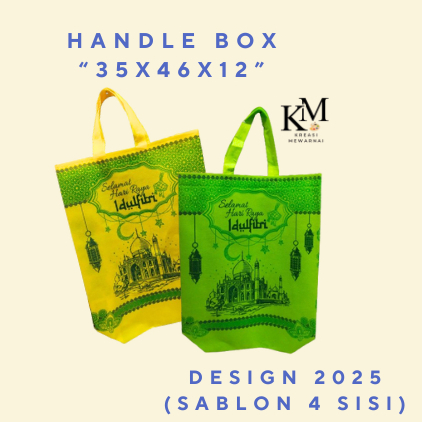 

1 LUSIN - Goodie Bag Spunbond HANDLE BOX UK 35X46X12 VER 2025 SABLON 4 SISI #Kreasi.Mewarnai