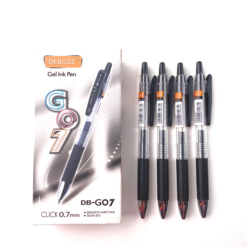 

sg Gel Pen Pulpen Pena Hitam 0.7mm 1 Kotak 12pcs DEBOZZ DB-G07