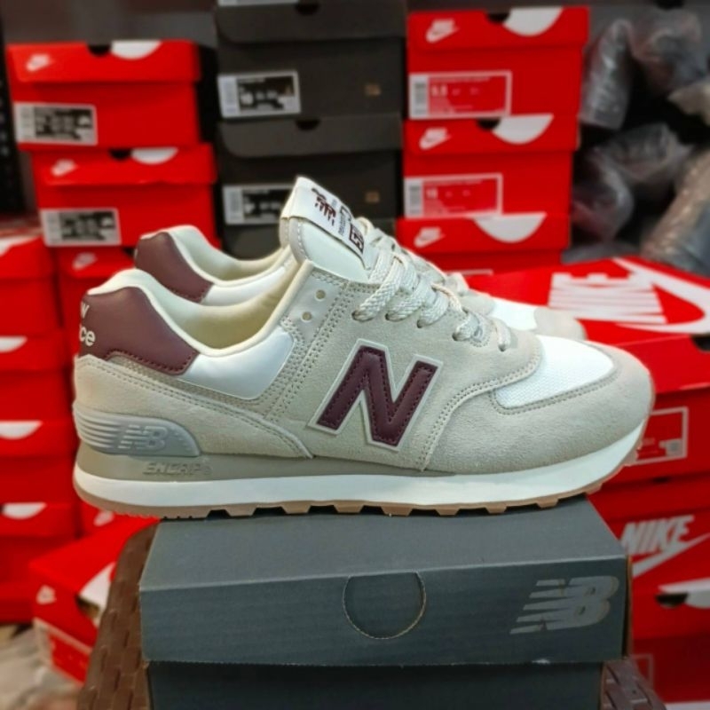 New Balance 574 Beige Maroon ML574RCF