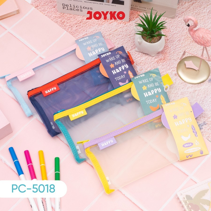 

Tempat Pensil Jaring 21x11cm/ Mesh Pencil Case Joyko PC-5018