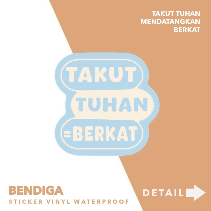 

TAKUT TUHAN MENDATANGKAN BERKAT - ELSTUDIO Sticker VINYL tahan air