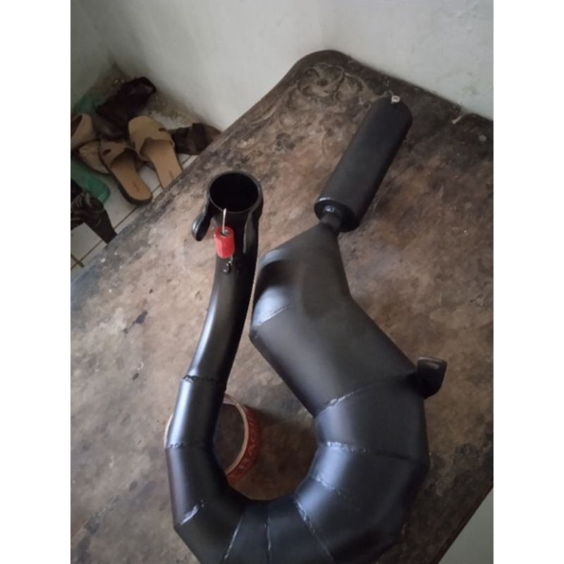 Knalpot vespa racing pendek kanan knalpot racing vespa