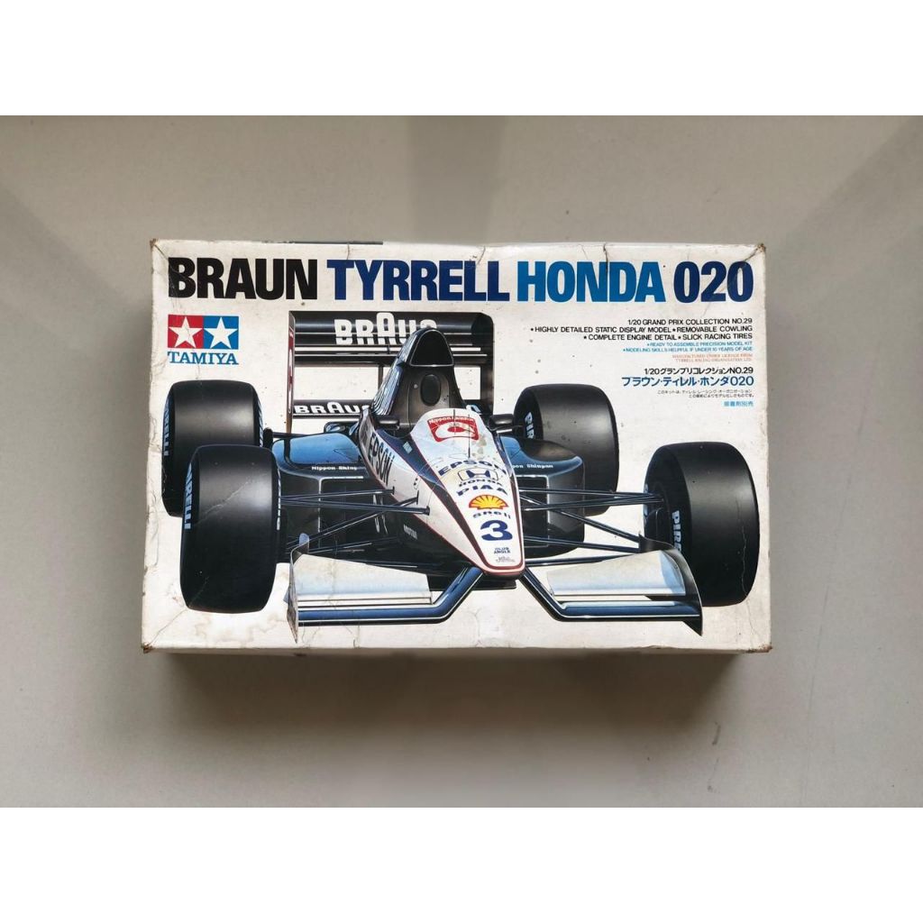 Tamiya 1/20 Braun Tyrrell Honda 020 Model Kit - Braun Tyrrell Honda 020