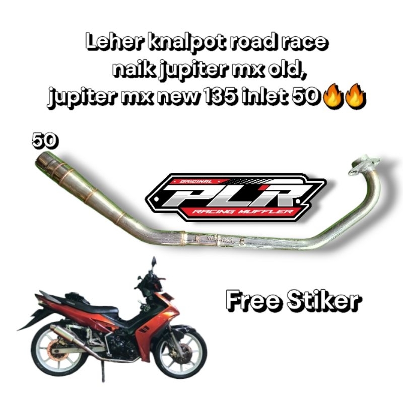 LEHER KNALPOT ROAD RACE NAIK JUPITER MX OLD,JUPITER MX NEW INLET 50