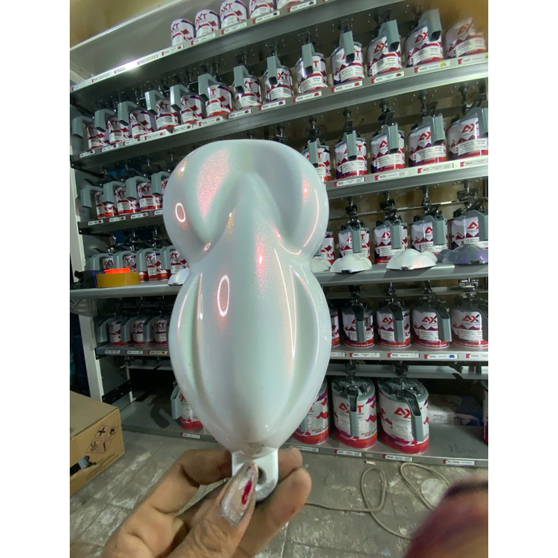 

cat dasar putih + special effect pink PU (AXT)