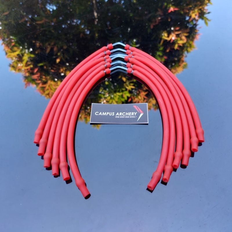 KARET KETAPEL IKAN 3060 6MM SIAP PAKAI BEST QUALITY - MERAH