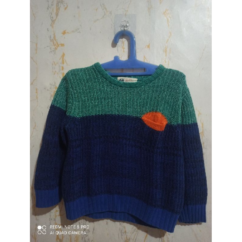 Sweater Cardigan Crewnect Rajut Anak H&M (Preloved)