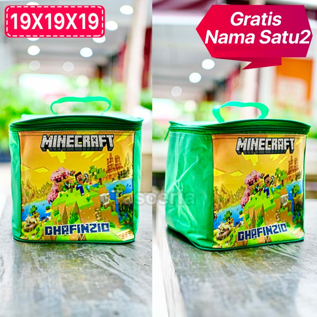 

Tas Souvenir Ulang Tahun Anak Kubus Kartun Minecraft