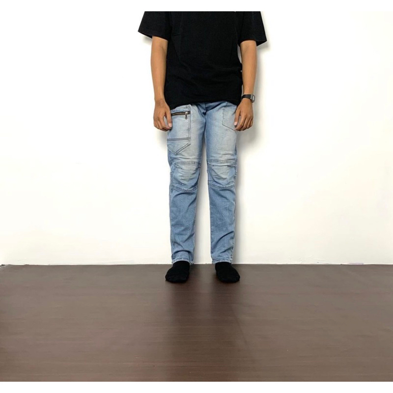 Grancisco Blue Cargo Jeans Stretch (CZ6)