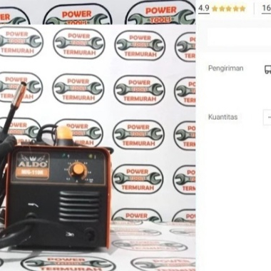 

Mesin Las MIG 110A Mini Tanpa Gas CO2 ALDO Inverter Las 110 A + Kawat