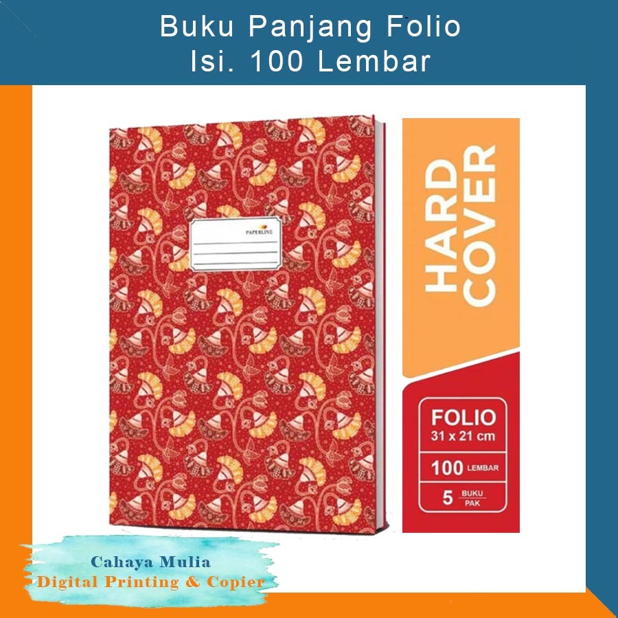 

Buku Tulis Folio Hardcover 100 lembar Paperline