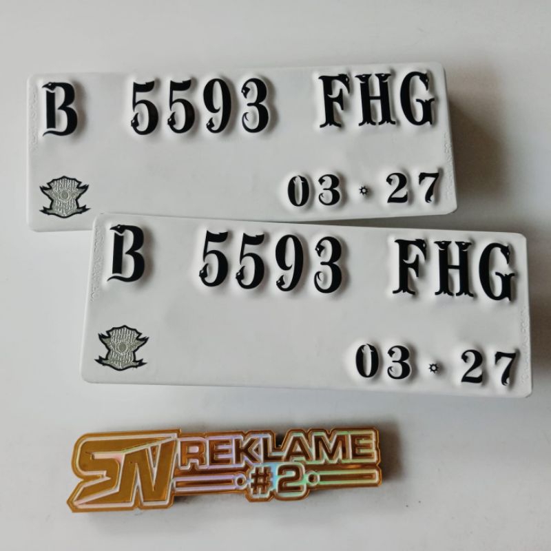 Variasi Plat Nomor motor Baut Tanam Super tebal, awet, murah, plat lapis Acp, plat stiker cutting, p