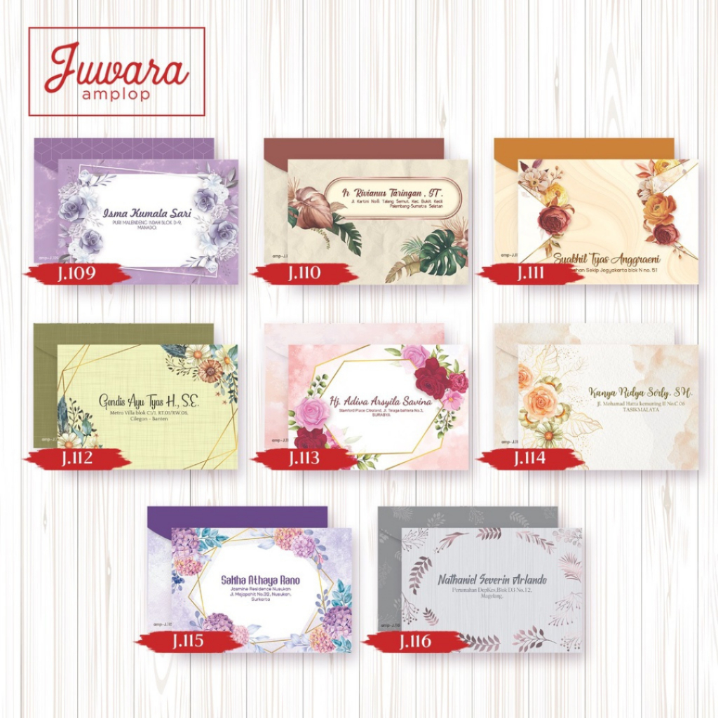 

Amplop Nama Cetak Seri Juwara 109/110/111/112/113/114/115/116