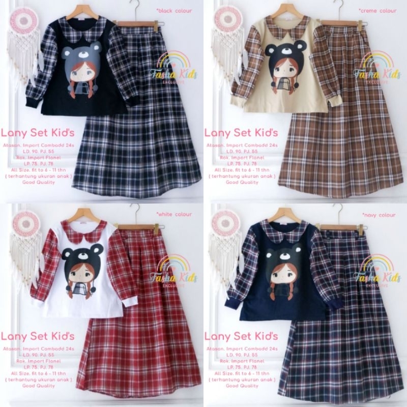 LANY - TITIAN - HANAKO SETELAN ROK REMAJA Original by Fasha Kids