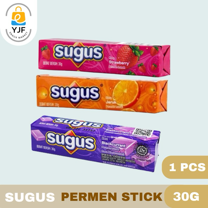 

Permen Sugus / Sugus Candy Permen Lunak Stick rasa Strawberry / Blackcurrant / Jeruk - 1PCS 30g