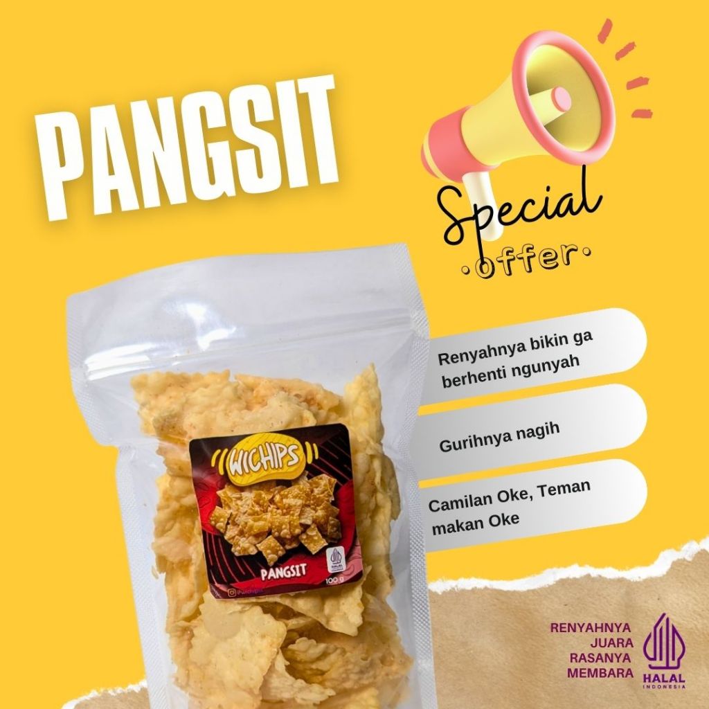 

Wichips Keripik Pangsit 100 gr Camilan dan Oleh-Oleh Lokal