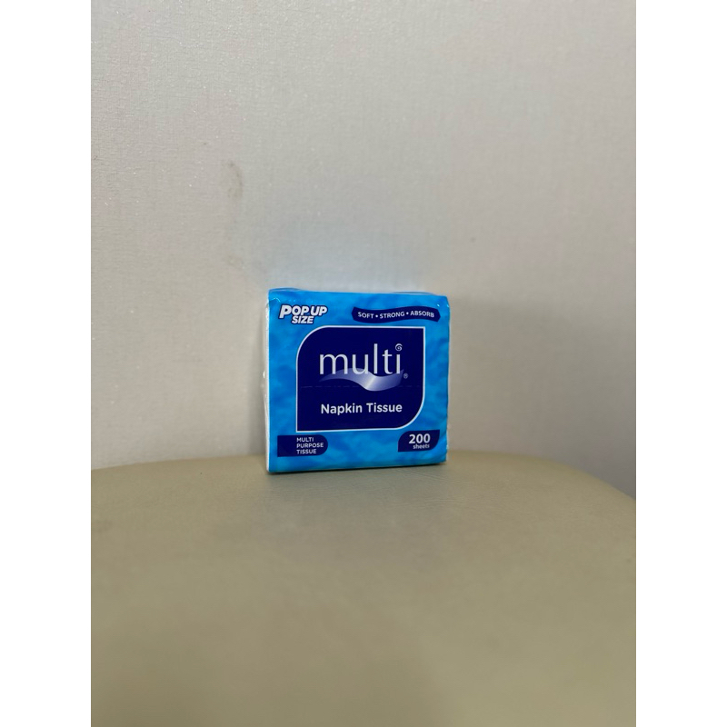 Multi Napkin Tissue Purpose Soft + Strong Absorbent 200 Sheets/Popup Tissue/Napkin Tissue
