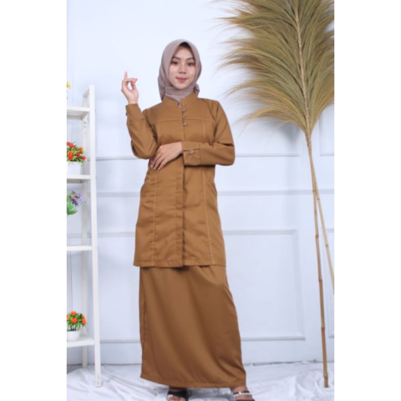 Setelan Dinas Wanita Tunik Benang Timbul/Baju Pemda PNS