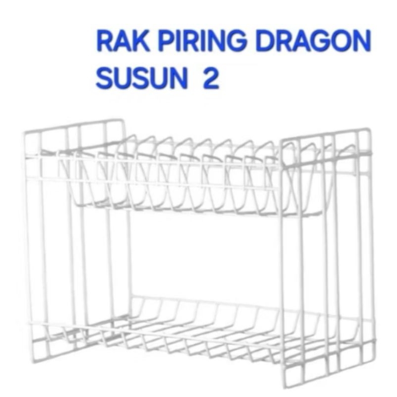 Rak Wastafel Rak Piring Susun 2 Besi Dragon Putih Rak Piring Besi 2 Susun