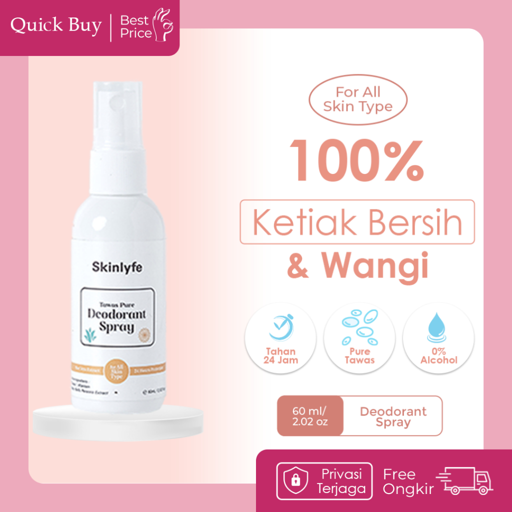 Skinlyfe Deodoran Tawas Ketiak Bau Dan Basah Natural Deodorant Tawas Obat Bau Tawas Original