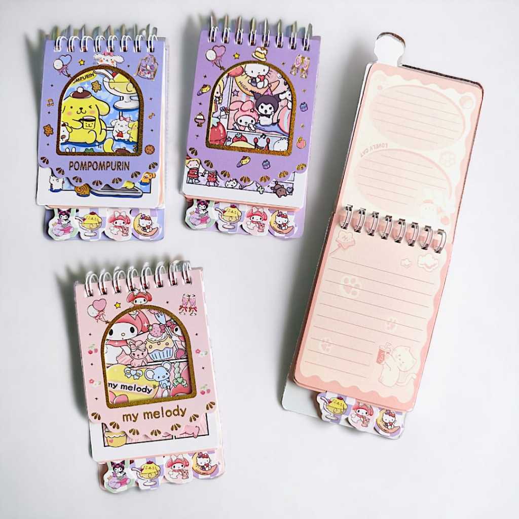 

BINDER BOOK PEMBATAS BERDIRI SANRIO | BUKU MEMO KECIL | BUKU NOTES | DIARY KECIL SANRIO LUCU | CINAMORROL | KUROMI | MELODY | HELLOKITTY | POMPOMPURRIN | CAPYBARA | LABUBU