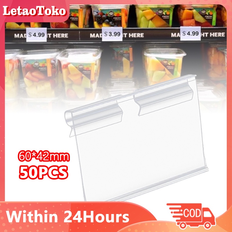 

Plastik price tag holder，50PCS Price label harga mika