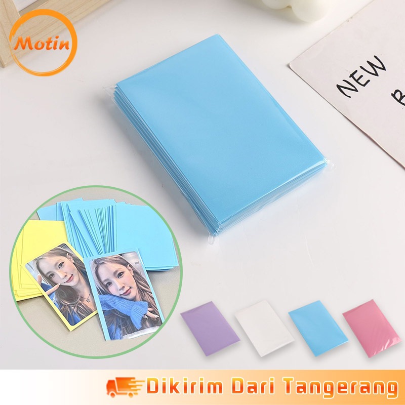 50 Pcs Colored Photo Card Inner Sleeve Pelindung Foto Warna Kartu