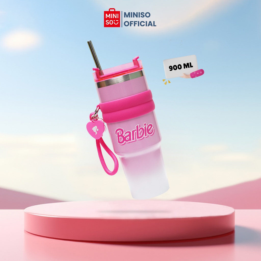 【CLEARANCE】Miniso x Fancy Barbie Collection Cangkir Minum Botol Minum Double Wall Steel Tumbler with