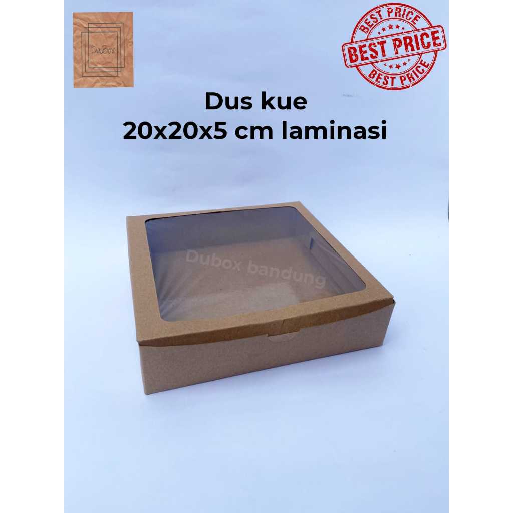 

1pak=10 pcs DUS KUE 20x20x5 DUS KUE BOLU DUS KUE BROWNIES MURAH DUS KUE TEBAL KARDUS BOX MAKANAN