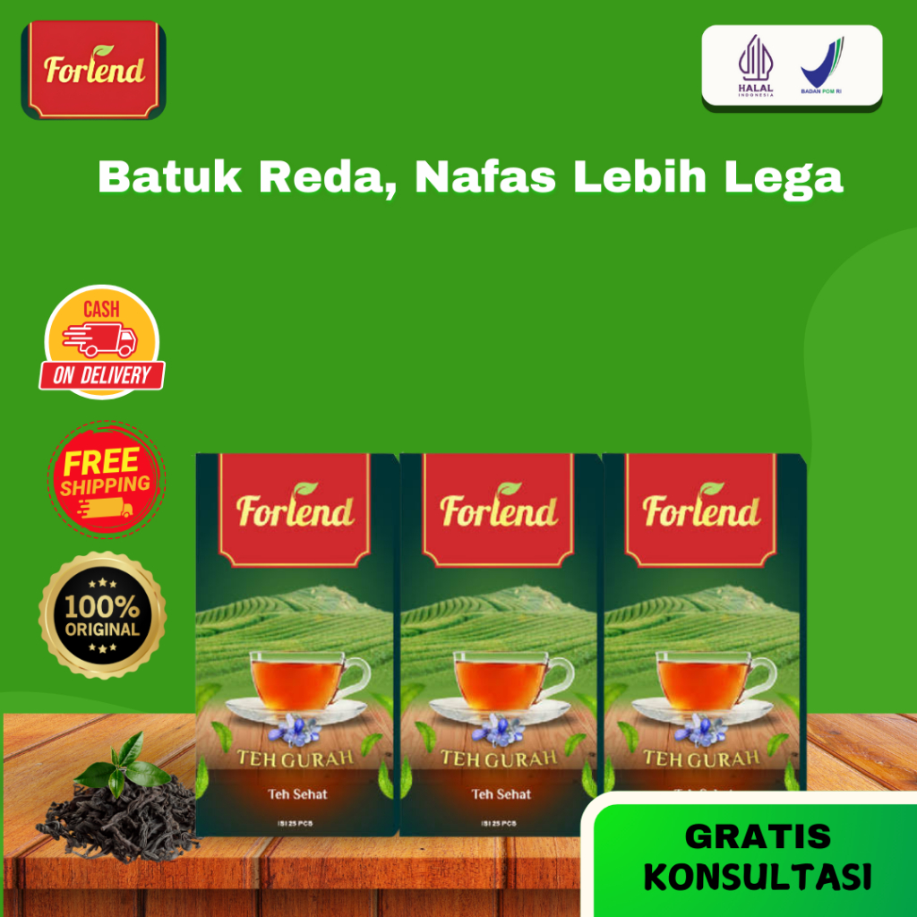 

FORLEND Teh Gurah Original - Membantu Atasi Permasalahan Lendir & Dahak - 3 Box