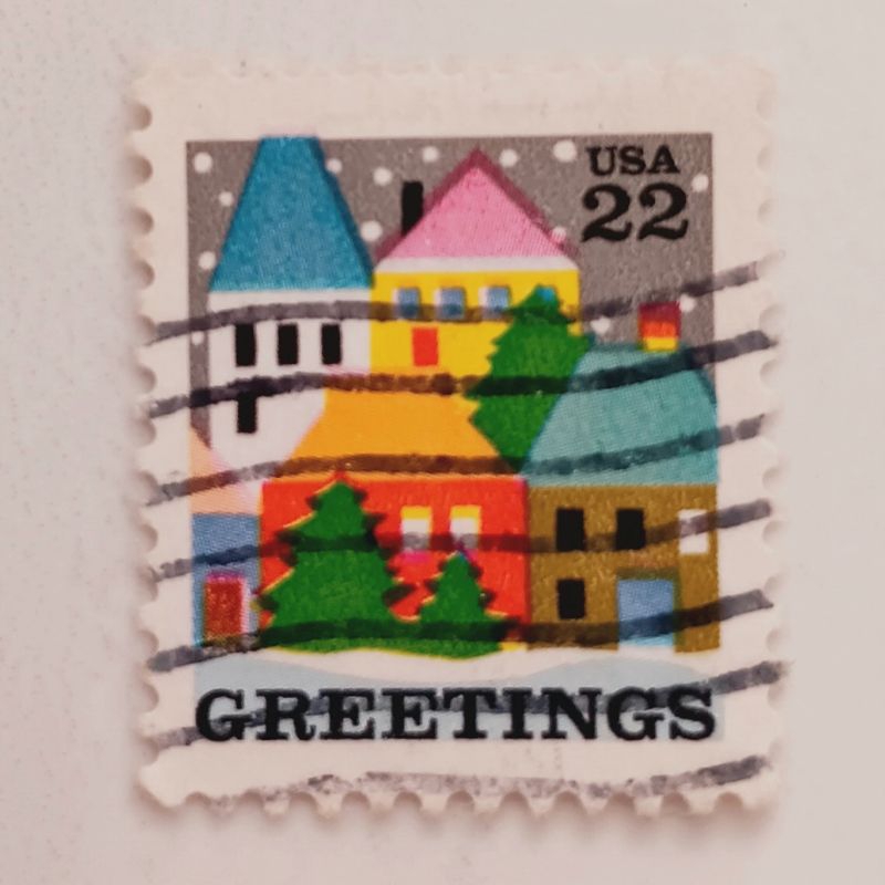 

(AA) Perangko Amerika Serikat Christmas 1986 22 c Used