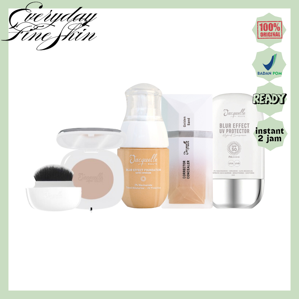 JACQUELLE Blur Effect Series Foundation | Concealer | Two Way Cake | UV Protector Sunscreen SPF 50 P
