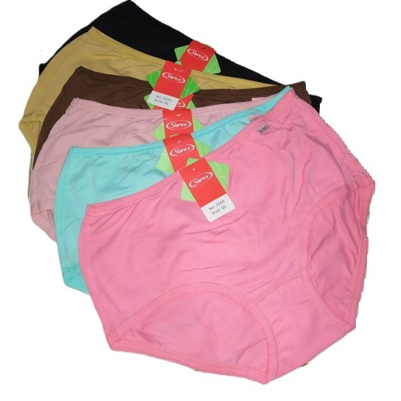 Grosir Sorex 2055 Celana Dalam Wanita Lusinan Bahan Katun Cutting Midi Renda Pinggir