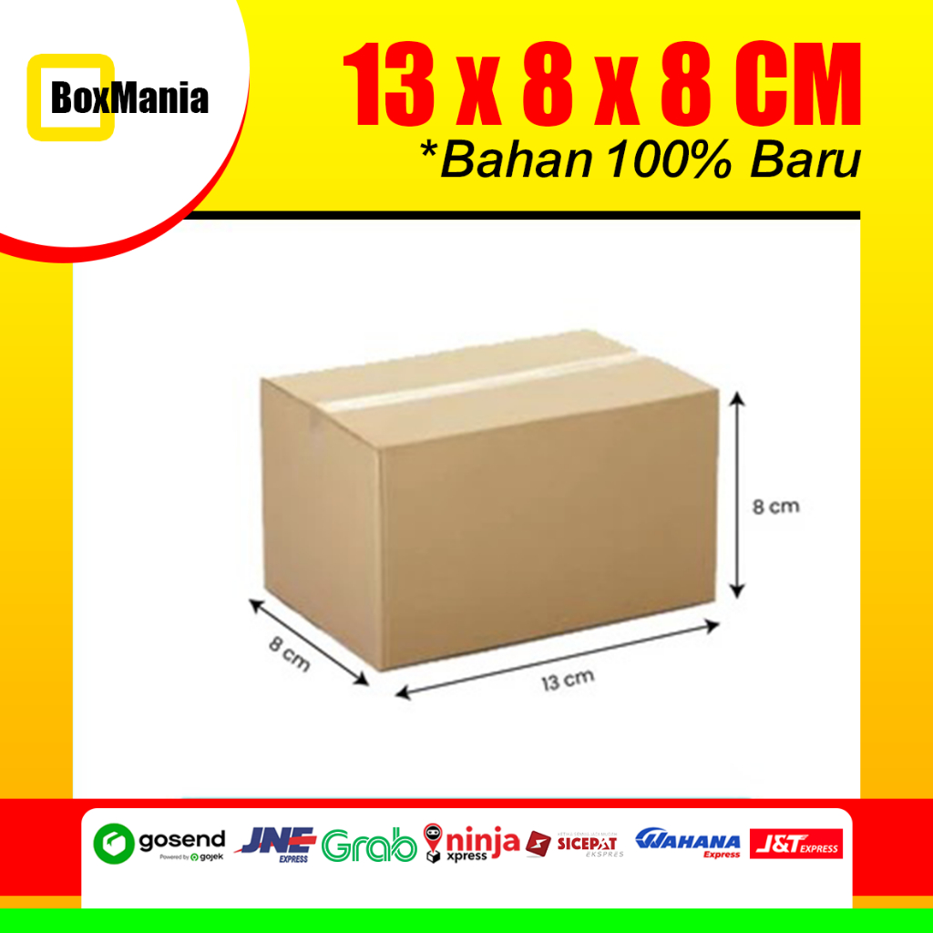 

Karton Box Murah Berkualitas Bekasi (13x8x8cm) Bahan Baru 100%