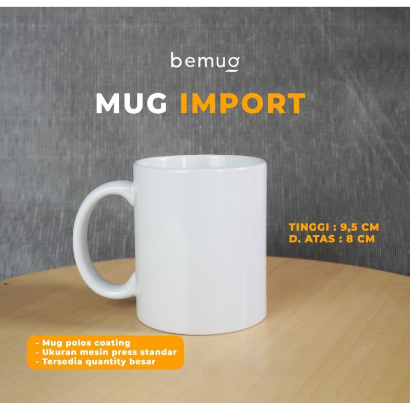 (Include Box) Mug Polos Coating Import Bemug / Mug Keramik Coating