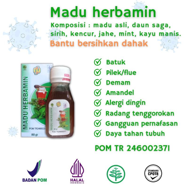 

madu herbamin batuk gurah BPOM promo