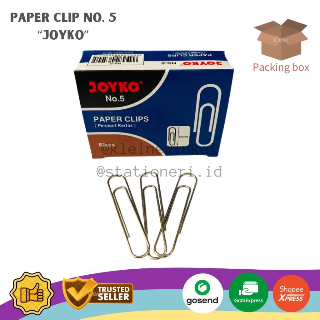 

Penjepit Kertas/Paper Clip NO.5 JOYKO [ 1 PACK ]